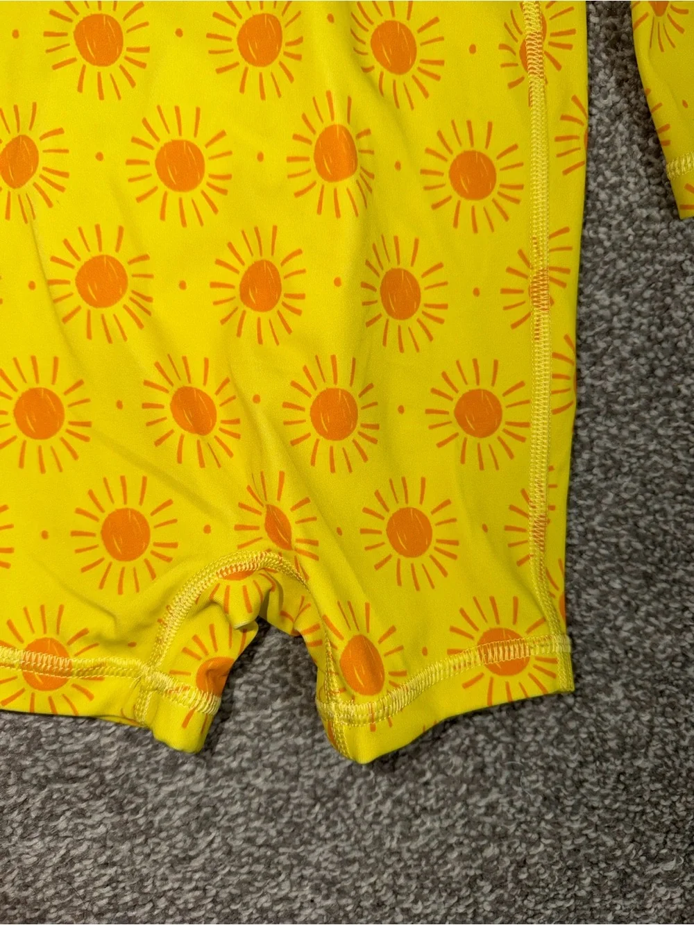 Hanna Andersson Yellow Baby Sunsuit swimsuit sun 12-18 months